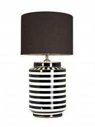 Gatsby Bordslampa Svart/Vit med svart tygskärm