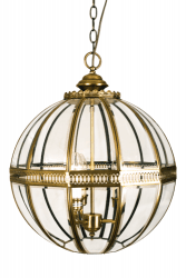 Tsar Taklampa Mässing/Slipat glas