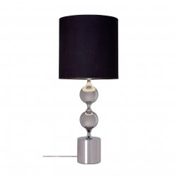 PRAKT BORDSLAMPA KROM/SVART SKÄRM