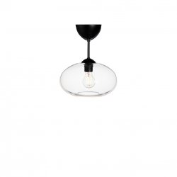Bullo Plafond mattsvart/klar glas