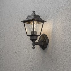 Vägglykta E27 svart