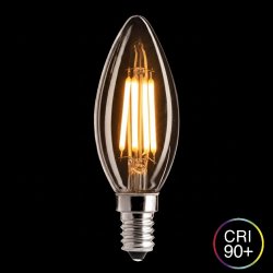 WARM GLOW Kronljus Klar LED E14 4W Dimbar