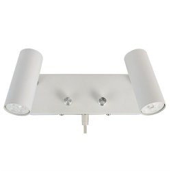 Mini Dubbel Vägglampa Vit 