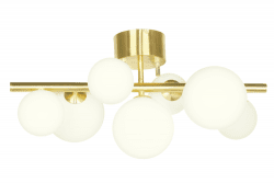 Molekyl Plafond Matt mässing/Opalvit