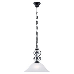 Murcia 1:a Taklampa Svart/Vit alabasterglas