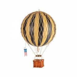 Luftballong Travels Light, Svart. 18 cm