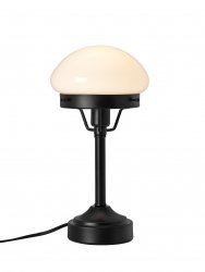 Strindberg Mini Bordslampa Svart/Blank opal