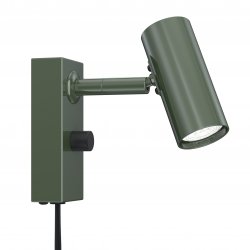 Cato enkel vägglampa blank skogsgrön/mattsvart