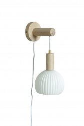 LAPPONIA Vägglampa Trä/Vit