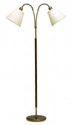 Golvlampa Tullgarn Dubbel, Oxid/Valnöt 
