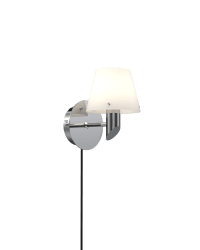 Gil Vägglampa krom/opal glas