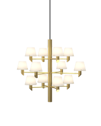Gil Krona 12 satin brass/opal glas
