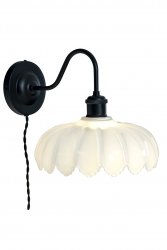 SOFIA Vägglampa Svart/Vit