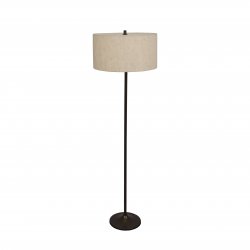 Golvlampa Soft Ø44 linne natur/metallic bronze