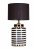 Gatsby Bordslampa Svart/Vit med svart tygskärm 