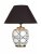 New York Bordslampa Svart/Vit med svart tygskärm