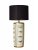 Lucca Bordslampa Beige med svart tygskärm