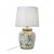 KLASSISK GRÖN BORDSLAMPA PORSLIN/VIT SKÄRM