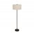 Golvlampa Soft Ø44 linne vit/metallic bronze