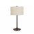 Bordslampa Soft Ø34 linne vit/metallic bronze