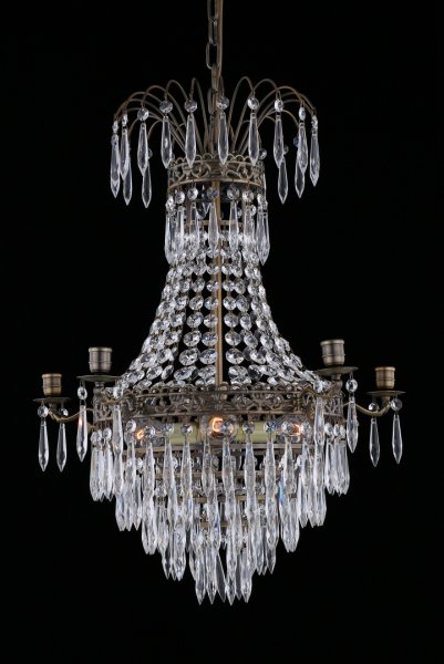 EMPIRE CLASSIC NY 5-arm Liten Antikmässing