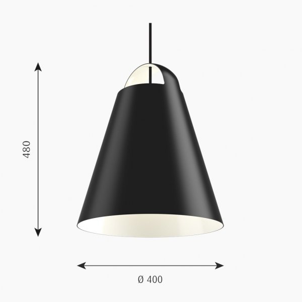 Taklampa Above 400. Svart