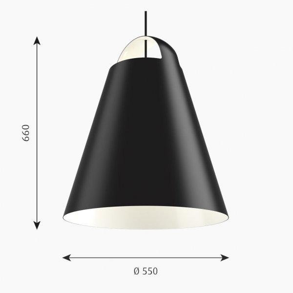 Taklampa Above 550. Svart