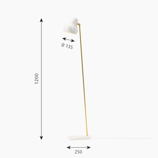 Golvlampa VL38, Vit
