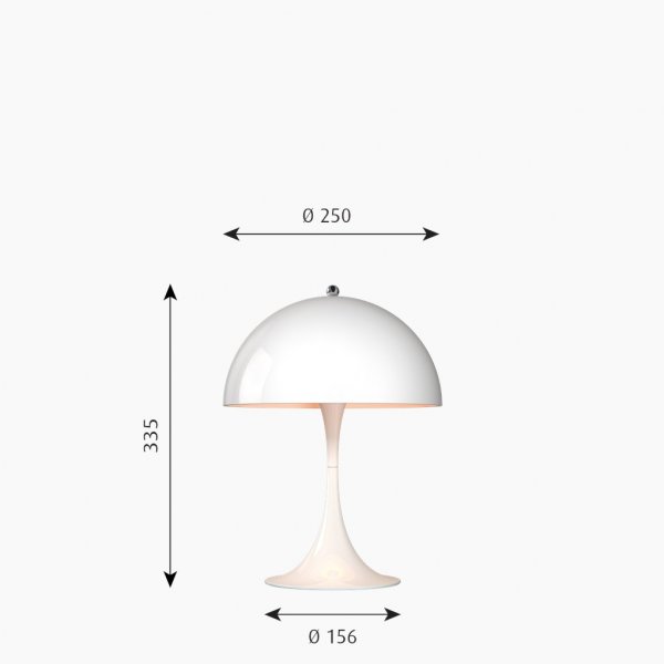 Bordlampa Panthella Mini, VIt