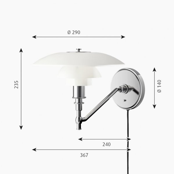 Vägglampa PH 3/2