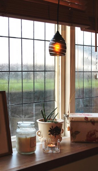 Linjär Fönsterlampa Svart