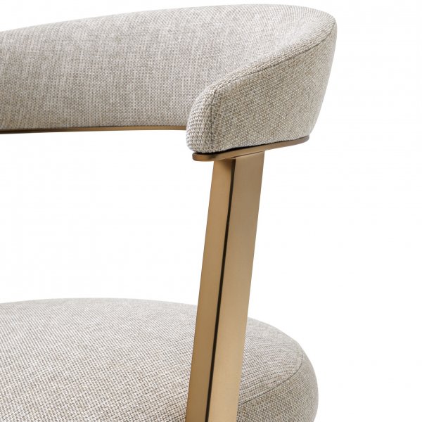 Dining Chair Dexter Panama. Loki Natural. Brushed Brass
