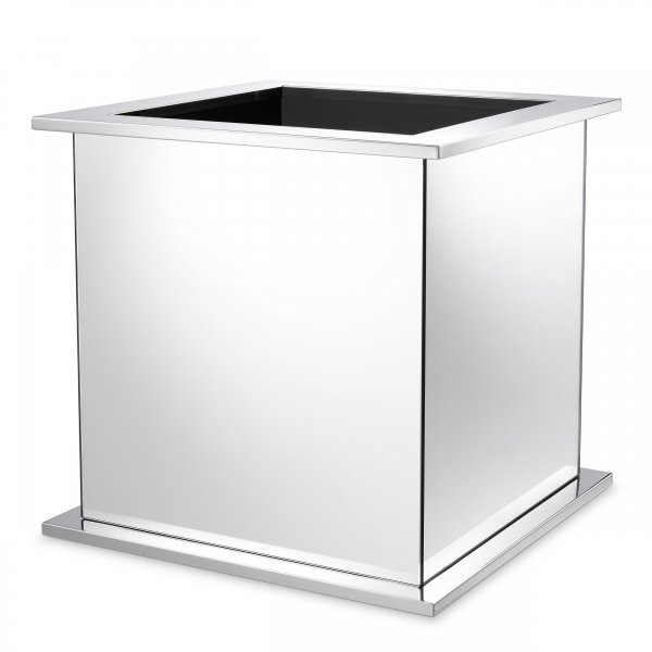 Planter Moorea. Polished Stainless Steel/Mirror glass