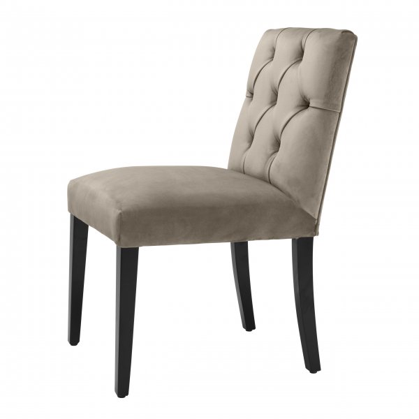 Dining Chair Atena Savona Greige Velvet