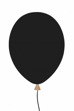 Vägglampa Balloon, Svart