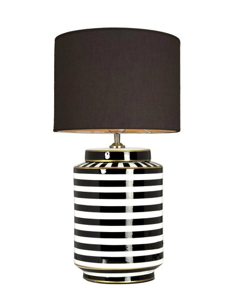 Gatsby Bordslampa Svart/Vit med svart tygskärm