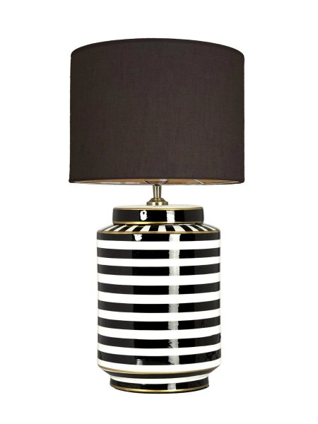 Gatsby Bordslampa Svart/Vit med svart tygskärm