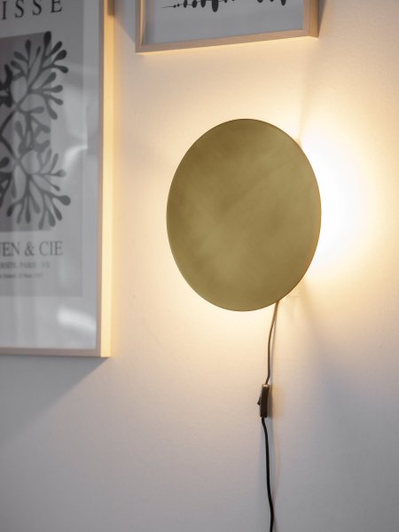 Fullmoon 25cm Vägglampa Guld