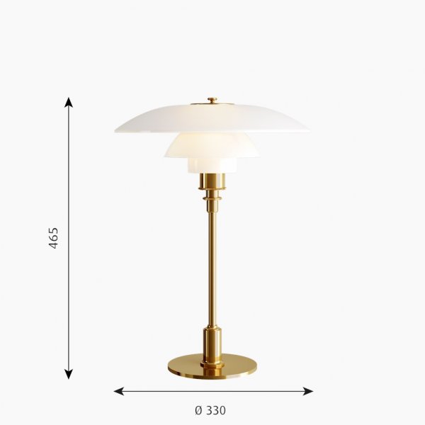 Bordlampa PH 3½-2½, Metalliserad mässing