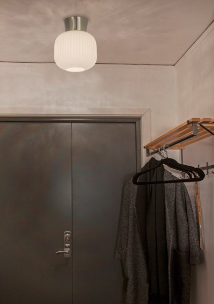 Vanja Plafond Stål/Opalvit