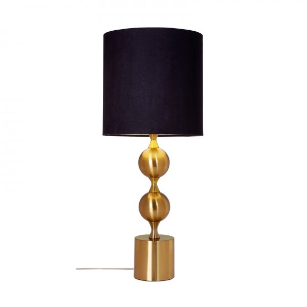 PRAKT BORDSLAMPA BORSTAD MÄSSING/SVART SKÄRM