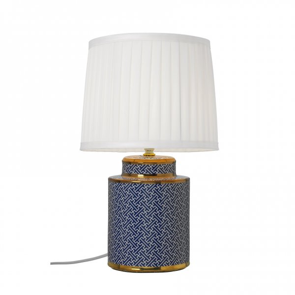 MAZE BORDSLAMPA BLÅ/VIT SKÄRM