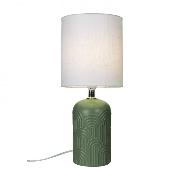 ARCHIE BORDSLAMPA GRÖN/VIT SKÄRM