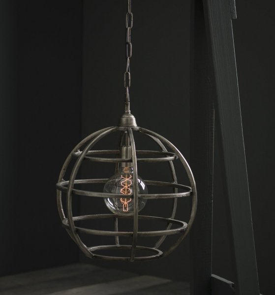 Bristol 41cm Taklampa Rustik silver
