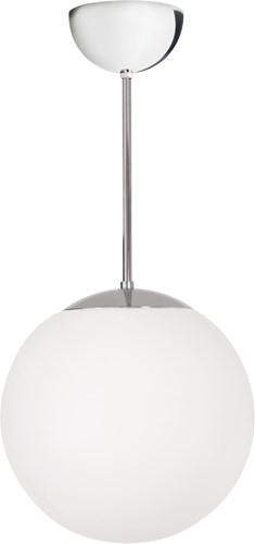 Taklampa Glob 25cm, Krom/Opal 
