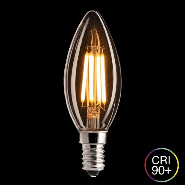 WARM GLOW Kronljus Klar LED E14 4W Dimbar