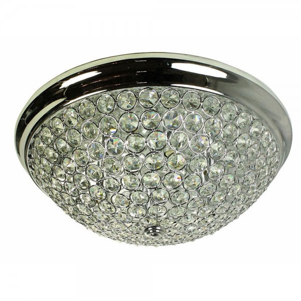 Plafond Kristall 46cm Krom/klar