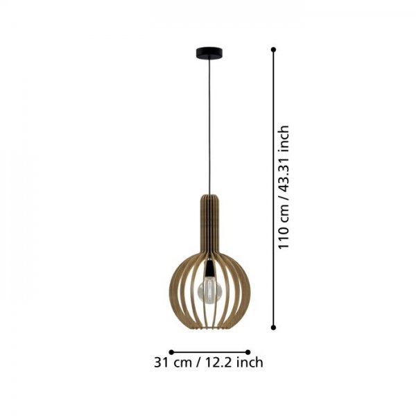 Taklampa Velasco Rund, Natur 