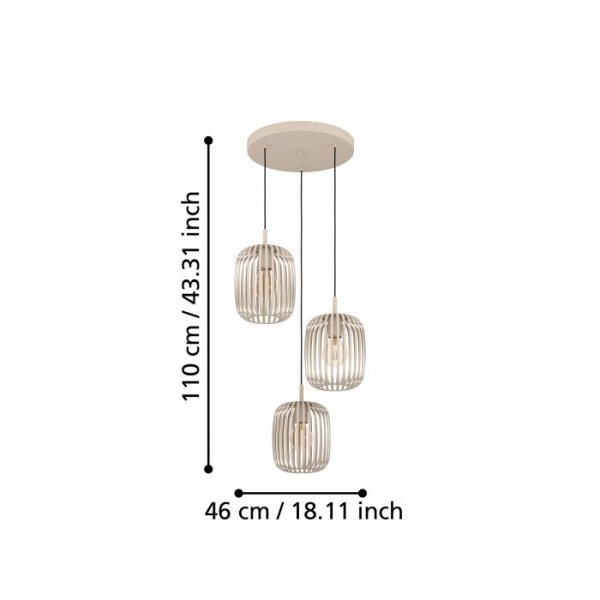 Romazzina 3:a Taklampa Sand
