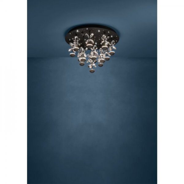 Pianopoli 2 Plafond Svart/Kristall